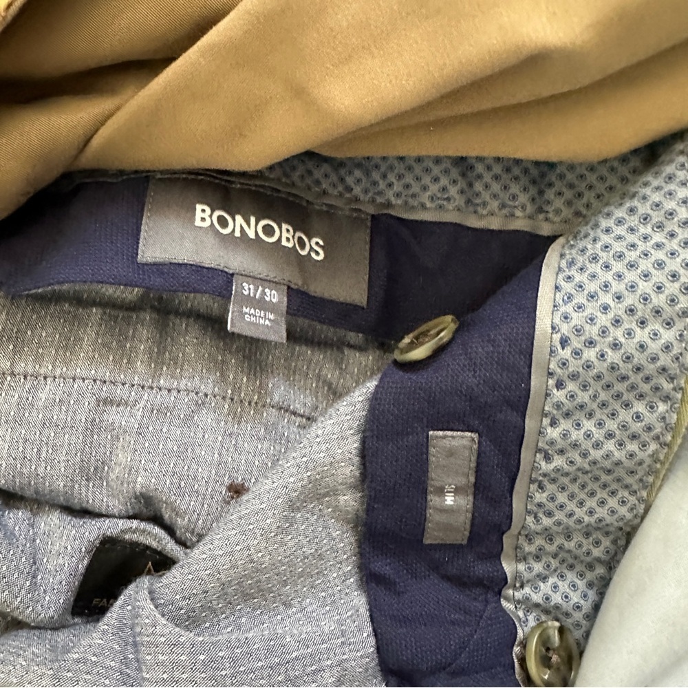 Mens Bonobos Pants BUNDLE Khaki Navy Grey sz 31/30 - Picture 4 of 7
